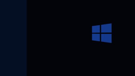 Windows 10, simple background, black background, logo, minimalism ...