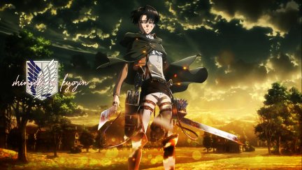 standing, Shingeki no Kyojin, Levi Ackerman, anime, anime boys, sword ...