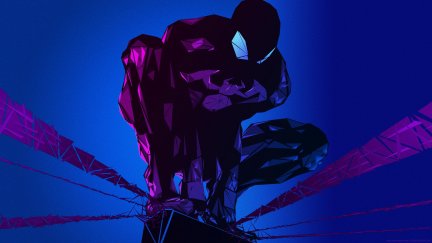 Spider-Man, superhero, blue background | 2560x1440 Wallpaper - wallhaven.cc