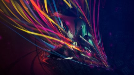 artwork, abstract, lines, colorful, digital art | 2560x1440 Wallpaper