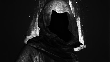 men, fantasy art, hoods, DeviantArt, monochrome, dark | 2880x1800 ...