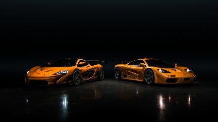 McLaren, McLaren P1 LM, McLaren F1 LM, orange cars, supercars, front