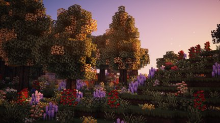 Minecraft, video game art, video games, trees, flowers, plants, PC ...