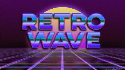 New Retro Wave, synthwave, 1980s, typography, neon, Photoshop