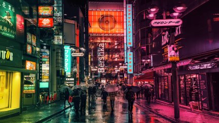street, urban, cityscape, city, photography, road, night, Japan ...