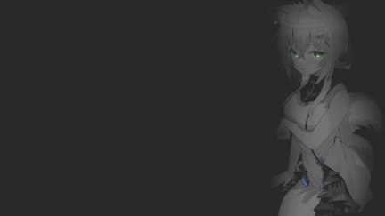 Wallpaper pose, the dark background, anime, gesture, anime, monochrome,  green eyes, monochrome for mobile and desktop, section сёнэн, resolution  1920x1080 - download