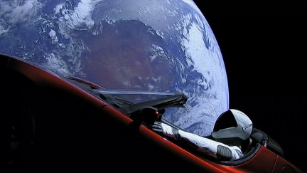 SpaceX, Tesla Roadster, Earth, space, car, digital art ...