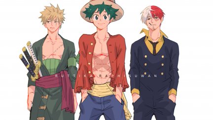 Boku no Hero Academia, anime, anime boys, Deku, Bakugō Katsuki