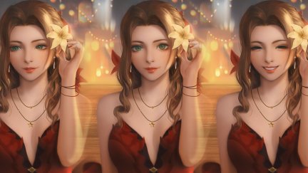 video game characters, Aerith Gainsborough, green eyes, SYLEE, video