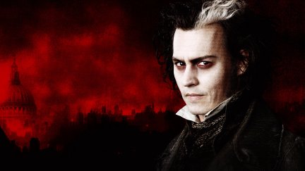 Johnny Depp, looking at viewer, actor, Sweeney Todd, red, blood, movies ...