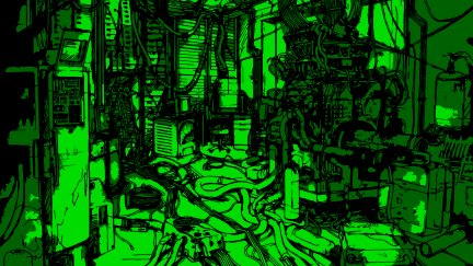 Serial Experiments Lain Cyberpunk Artwork Green 19x1080 Wallpaper Wallhaven Cc