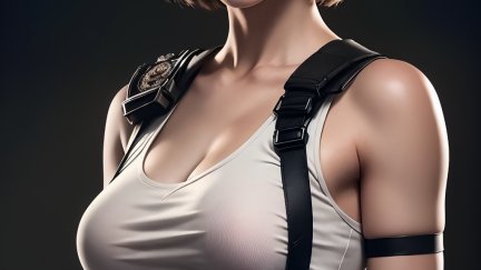 Jill Valentine, cleavage, looking at viewer, women, Resident Evil