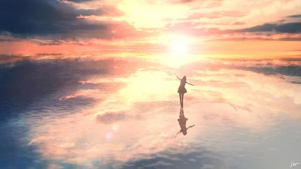 anime, sky, landscape, sunset | 1920x1080 Wallpaper - wallhaven.cc