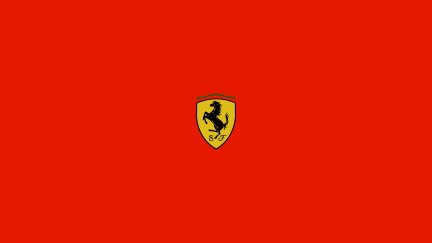 Ferrari, minimalism, red background, simple background, logo, red ...