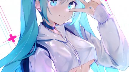 underboob, anime, anime girls, digital art, artwork, portrait display