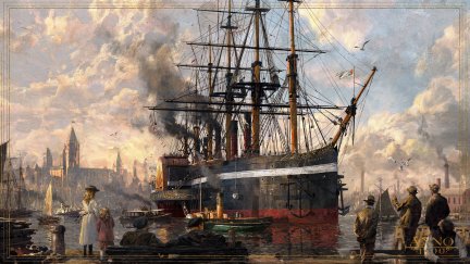 Anno 1800 1800s Digital Art Concept Art Ship Harbor Steam Ship